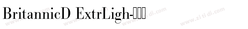 BritannicD ExtrLigh字体转换